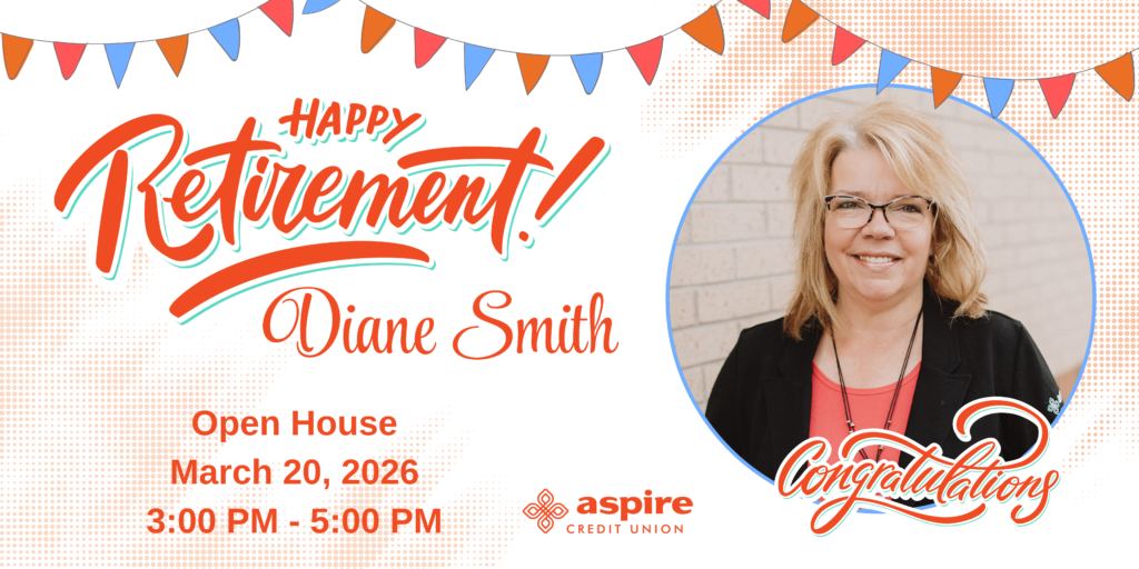 White Blue and Orange Illustrative Retirement Banner US Landscape With Photo 2 - Aspire Credit Union